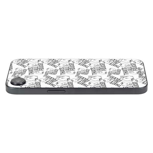 Looney Tunes Porky Pig Black and White iPhone 16e Skin